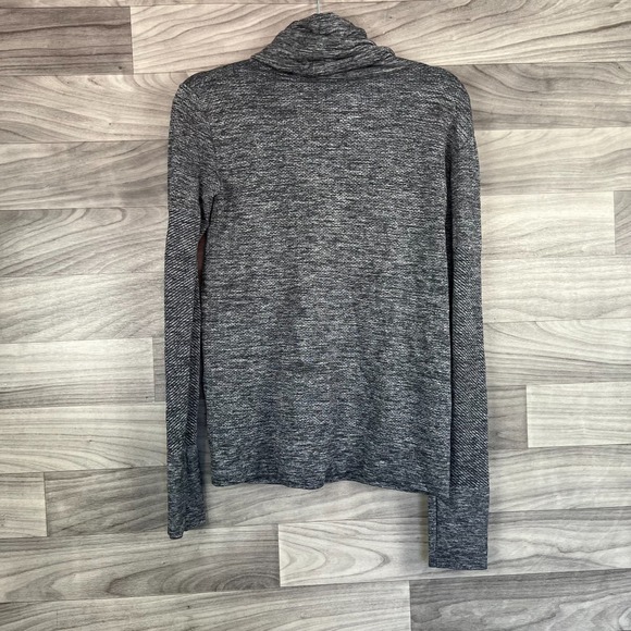 Nike Top Women's Medium Gray Heather Cowl Neck Long Sleeve Drawstrings‎ Pullover - Picture 9 of 11